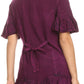 Sakkas Sayle Long Star Embroidered Blouse Shirt Top With Button Front And Ruffles