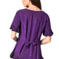 Sakkas Sayle Long Star Embroidered Blouse Shirt Top With Button Front And Ruffles