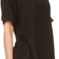 Sakkas Klaniya V Neck Button Down Embroidered Short Sleeve Light Blouse Shirt Top