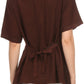 Sakkas Klaniya V Neck Button Down Embroidered Short Sleeve Light Blouse Shirt Top