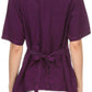 Sakkas Klaniya V Neck Button Down Embroidered Short Sleeve Light Blouse Shirt Top