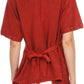Sakkas Klaniya V Neck Button Down Embroidered Short Sleeve Light Blouse Shirt Top
