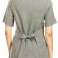Sakkas Estella Womens Short Sleeve V neck Button Down Top Blouse with Embroidery