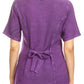 Sakkas Estella Womens Short Sleeve V neck Button Down Top Blouse with Embroidery