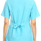 Sakkas Estella Womens Short Sleeve V neck Button Down Top Blouse with Embroidery