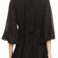 Sakkas Valeria Womens V neck  Bohemian Ethnic Casual Flare Blouse Top Embroidered