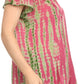 Sakkas Spala Long Tie Dye Embroidered Cap Sleeve Drop V Neck Blouse Shirt Top