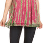 Sakkas Spala Long Tie Dye Embroidered Cap Sleeve Drop V Neck Blouse Shirt Top