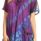 Sakkas Splenka Long Tie Dye Embroidered Corset Neck Cap Sleeve Blouse Shirt Top