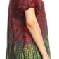 Sakkas Splenka Long Tie Dye Embroidered Corset Neck Cap Sleeve Blouse Shirt Top