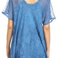 Sakkas Maliky Wide Corset Neck Floral Embroidered Cap Sleeve Blouse Top Shirt