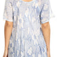 Sakkas Maliky Wide Corset Neck Floral Embroidered Cap Sleeve Blouse Top Shirt
