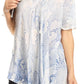 Sakkas Maliky Wide Corset Neck Floral Embroidered Cap Sleeve Blouse Top Shirt