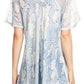 Sakkas Maliky Wide Corset Neck Floral Embroidered Cap Sleeve Blouse Top Shirt