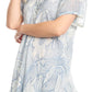 Sakkas Maliky Wide Corset Neck Floral Embroidered Cap Sleeve Blouse Top Shirt