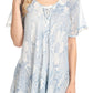 Sakkas Maliky Wide Corset Neck Floral Embroidered Cap Sleeve Blouse Top Shirt
