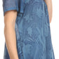 Sakkas Maliky Wide Corset Neck Floral Embroidered Cap Sleeve Blouse Top Shirt