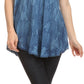Sakkas Maliky Wide Corset Neck Floral Embroidered Cap Sleeve Blouse Top Shirt