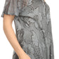 Sakkas Maliky Wide Corset Neck Floral Embroidered Cap Sleeve Blouse Top Shirt