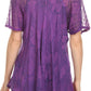 Sakkas Maliky Wide Corset Neck Floral Embroidered Cap Sleeve Blouse Top Shirt