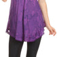 Sakkas Maliky Wide Corset Neck Floral Embroidered Cap Sleeve Blouse Top Shirt