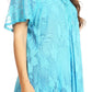 Sakkas Maliky Wide Corset Neck Floral Embroidered Cap Sleeve Blouse Top Shirt