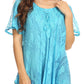 Sakkas Maliky Wide Corset Neck Floral Embroidered Cap Sleeve Blouse Top Shirt