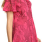 Sakkas Maliky Wide Corset Neck Floral Embroidered Cap Sleeve Blouse Top Shirt