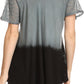 Sakkas Reya Lace Embroidered Cap Sleeve Corset Tie Dye Blouse Top Shirt