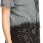 Sakkas Reya Lace Embroidered Cap Sleeve Corset Tie Dye Blouse Top Shirt