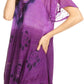 Sakkas Reya Lace Embroidered Cap Sleeve Corset Tie Dye Blouse Top Shirt