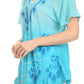 Sakkas Reya Lace Embroidered Cap Sleeve Corset Tie Dye Blouse Top Shirt