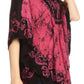 Sakkas Lynda Two Tone Batik Embroidered Palm Tree Peasant Top / Poncho