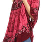 Sakkas Lynda Two Tone Batik Embroidered Palm Tree Peasant Top / Poncho