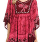 Sakkas Lynda Two Tone Batik Embroidered Palm Tree Peasant Top / Poncho