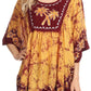 Sakkas Lynda Two Tone Batik Embroidered Palm Tree Peasant Top / Poncho