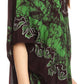 Sakkas Lynda Two Tone Batik Embroidered Palm Tree Peasant Top / Poncho