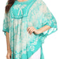 Sakkas Lynda Two Tone Batik Embroidered Palm Tree Peasant Top / Poncho