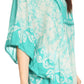 Sakkas Lynda Two Tone Batik Embroidered Palm Tree Peasant Top / Poncho