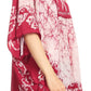 Sakkas Lynda Two Tone Batik Embroidered Palm Tree Peasant Top / Poncho