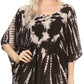 Sakkas Sunia Tie Dye Caftan Sleeve Blouse | Cover Up