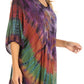 Sakkas Sunia Tie Dye Caftan Sleeve Blouse | Cover Up