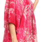 Sakkas Vanya Floral and Palm Tree Batik Circle Top with Sequins and Embroidery