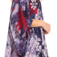 Sakkas Vanya Floral and Palm Tree Batik Circle Top with Sequins and Embroidery