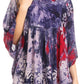 Sakkas Vanya Floral and Palm Tree Batik Circle Top with Sequins and Embroidery
