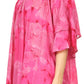 Sakkas Flora Watercolor Tie Dye Double Bell Sleeve Raglan Blouse