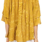 Sakkas Flora Watercolor Tie Dye Double Bell Sleeve Raglan Blouse