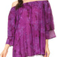 Sakkas Flora Watercolor Tie Dye Double Bell Sleeve Raglan Blouse