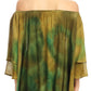 Sakkas Alania Watercolor Tie Dye Double Bell Sleeve Raglan Blouse