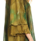 Sakkas Alania Watercolor Tie Dye Double Bell Sleeve Raglan Blouse